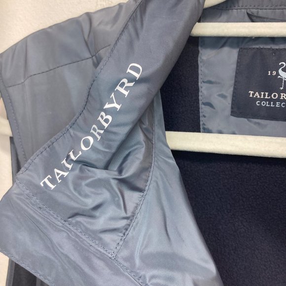 TailorByrd collection blue sleeveless fleece lined vest M - Picture 4 of 11